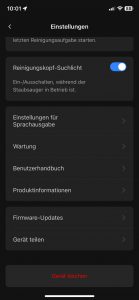 Roborock Flexi Pro Akku-Staubsauger weitere Einstellungen 2