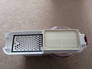 Severin HV 7166 Akku-Staubsauger Detail Filtereinsatz