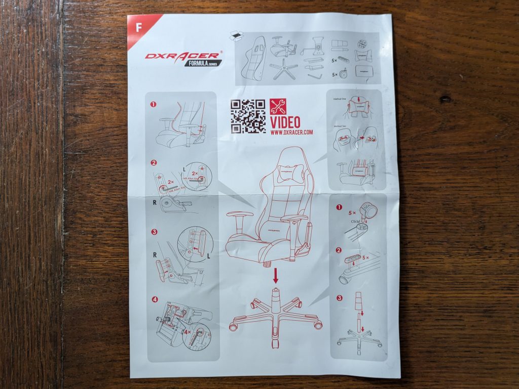 Anleitung des Robas Lund DX Racer 1.2 FD01 Bürostuhls
