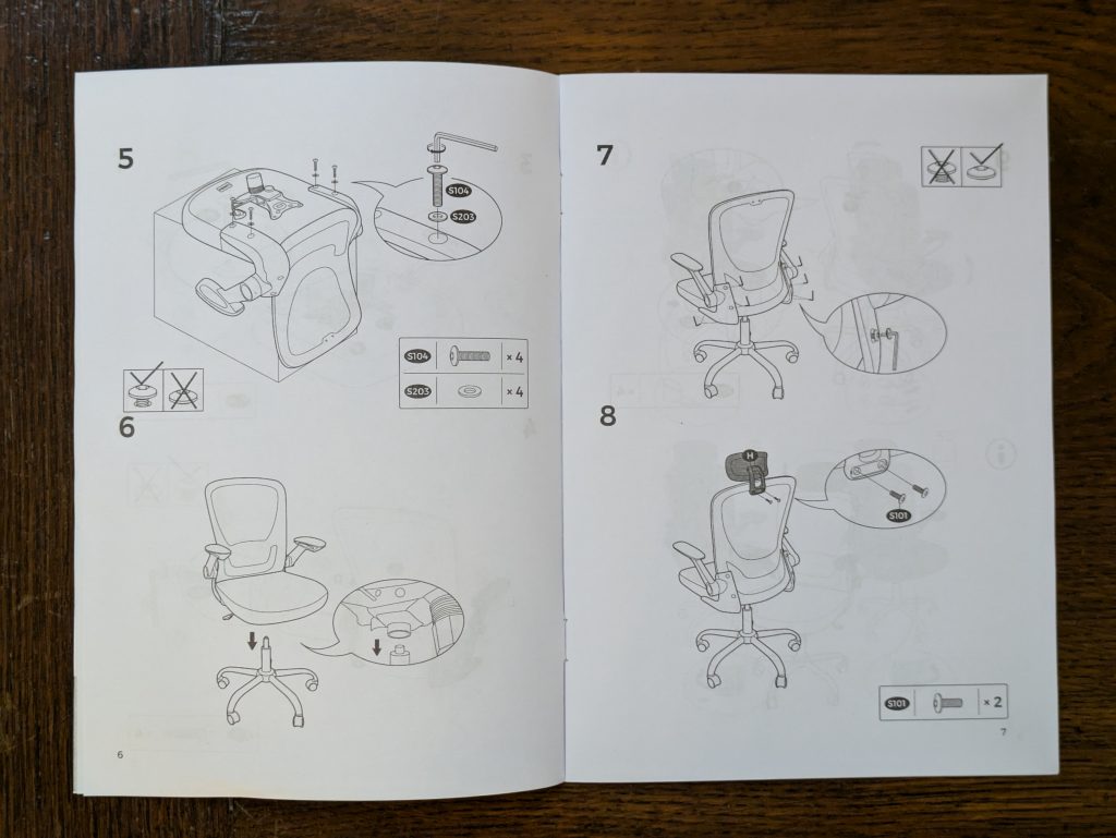 Anleitung des SONGMICS OBN047B01 Bürostuhls (4)