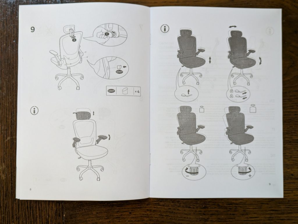 Anleitung des SONGMICS OBN047B01 Bürostuhls (5)