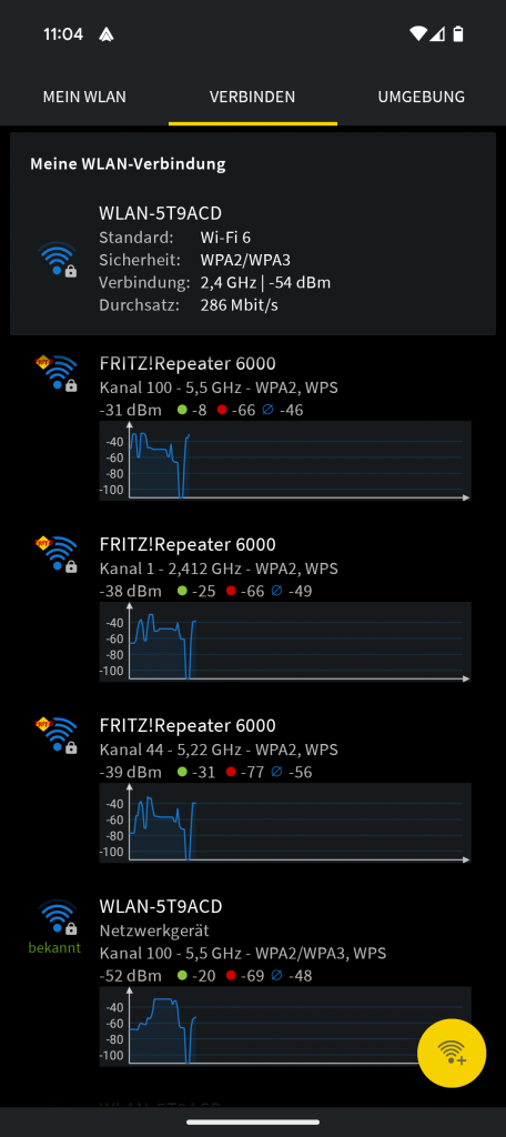 App des AVM FRITZ!Repeater 6000 WLAN-Repeaters