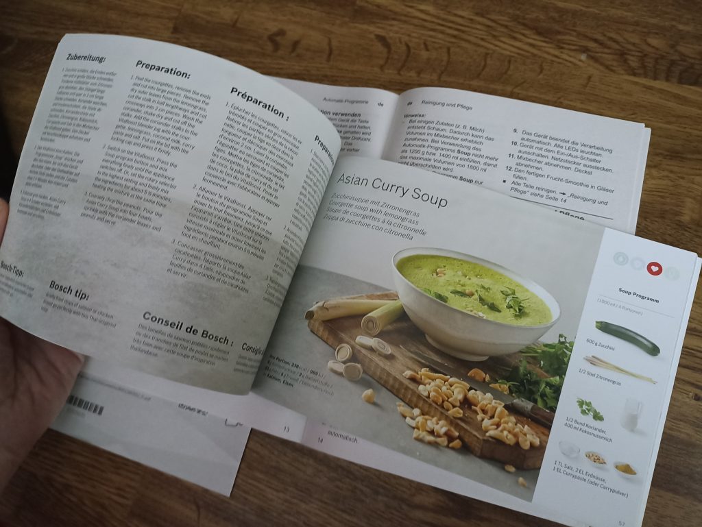 Bosch VitaBoost MMBH6P6BDE Standmixer, Blick ins Rezeptbuch