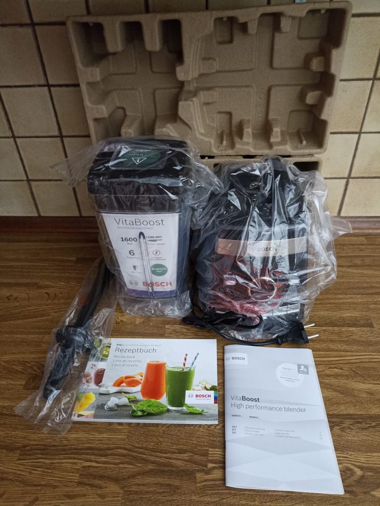 Bosch VitaBoost MMBH6P6BDE Standmixer, Lieferumfang mit Innenverpackung