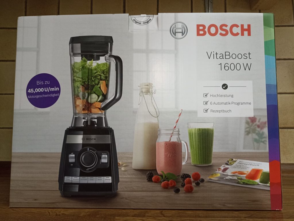 Bosch VitaBoost MMBH6P6BDE Standmixer, Verpackung Vorderseite