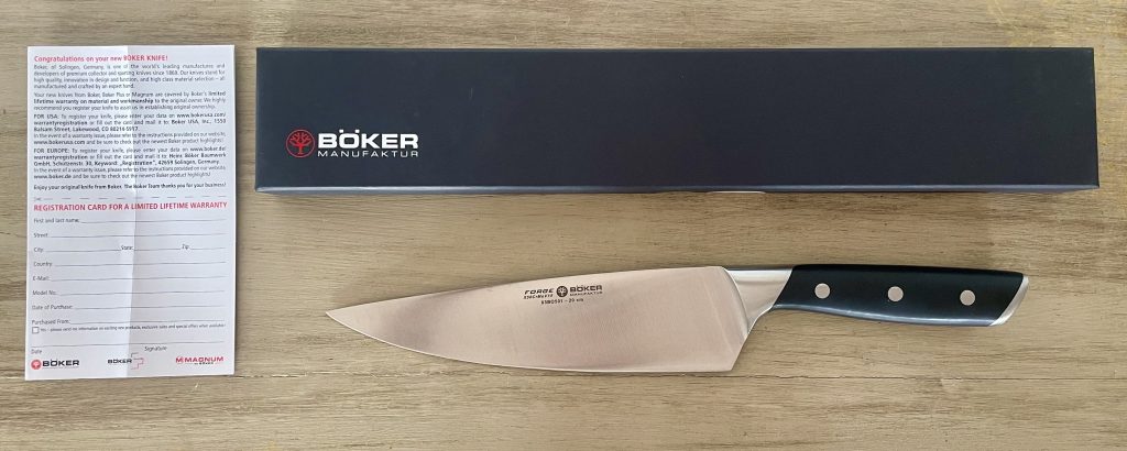 Böker Forge Chefmesser ausgepackt