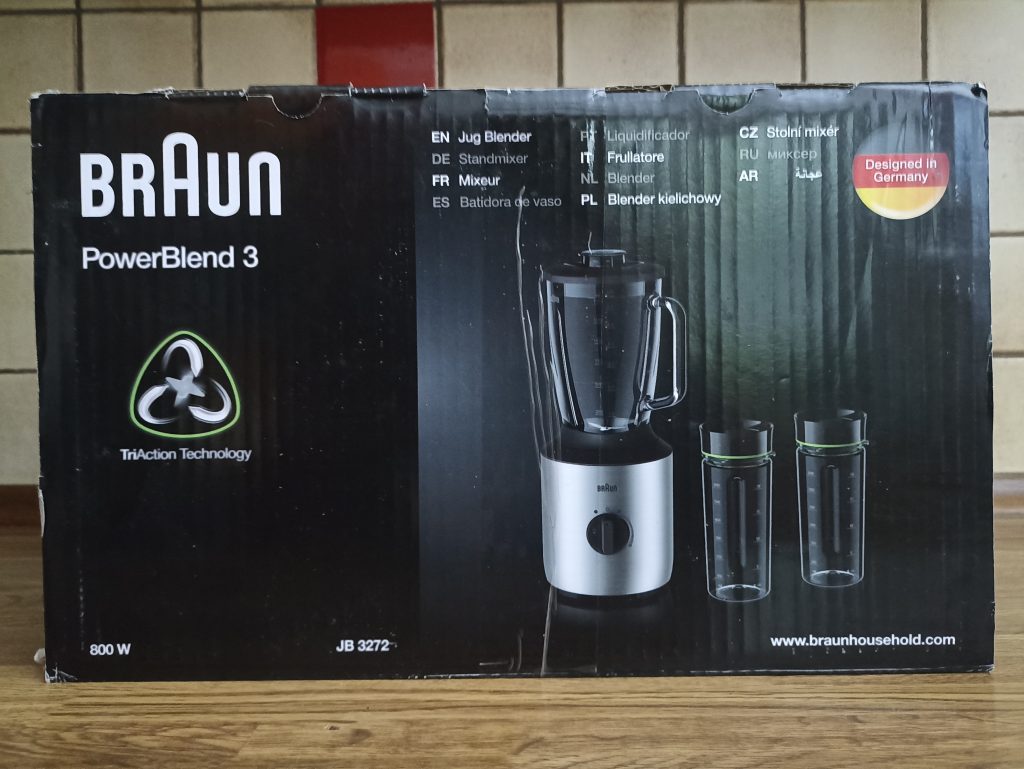 Braun Household PowerBlend 3 JB 3272 Standmixer, Verpackung Oberseite