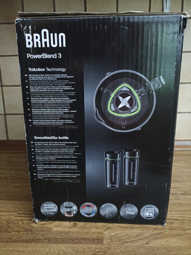 Braun Household PowerBlend 3 JB 3272 Standmixer, Verpackung Seitenansicht 1