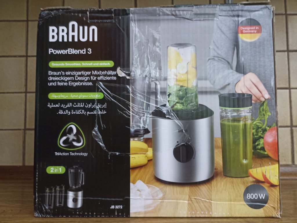 Braun Household PowerBlend 3 JB 3272 Standmixer, Verpackung Vorderseite