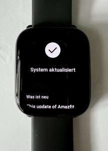 Amazfit Active Smartwatch Aktualisierung