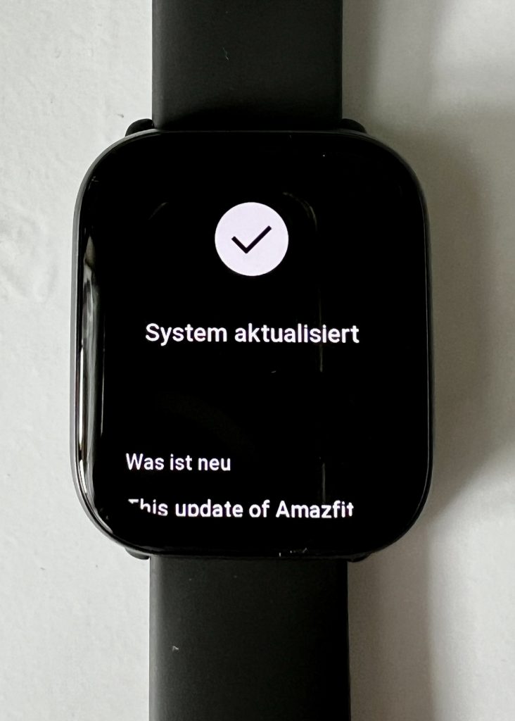 Amazfit Active Smartwatch Aktualisierung