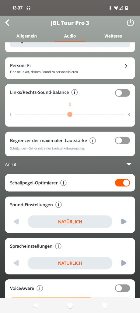 JBL Tour Pro 3 In-Ear-Bluetooth-Kopfhörer App (20)