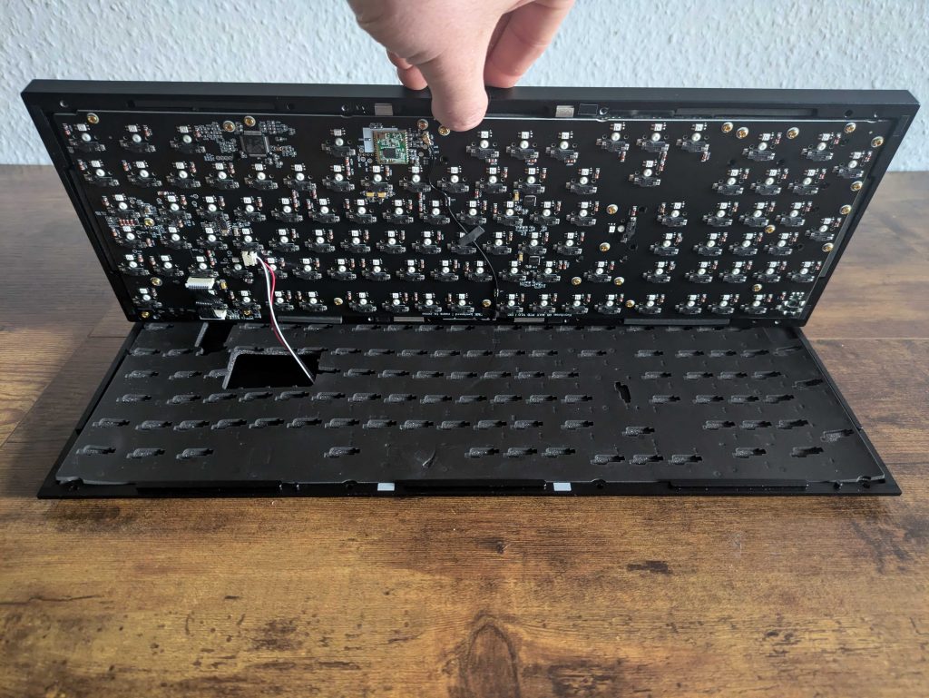 Keychron Q5 MAX Tastatur aufgeschraubt