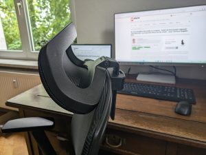 Kopfstütze des Daccormax DAZ ZF35 Bürostuhls runtergeklappt