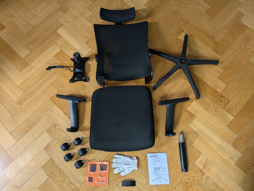 Lieferumfang des Daccormax DAZ ZF35 Bürostuhls