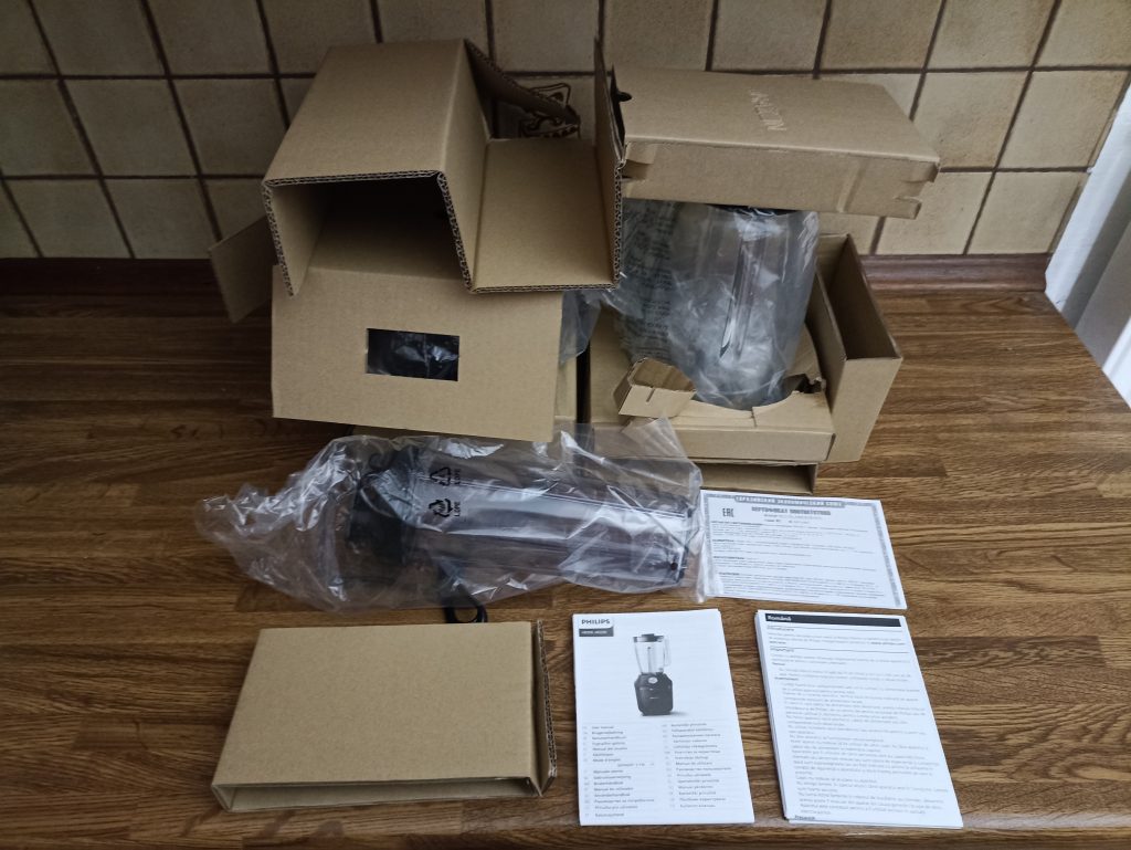 Philips 3000 Series HR229141 Standmixer, Lieferumfang mit Innenverpackung