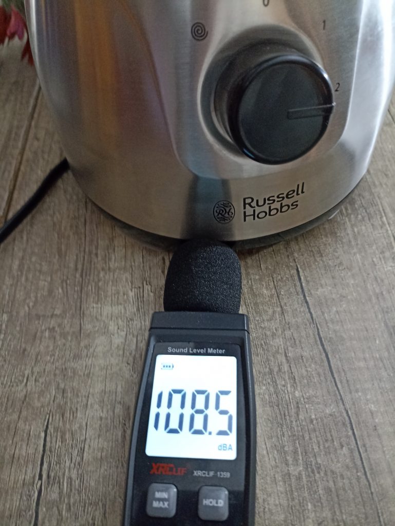Russell Hobbs 2-in-1 Standmixer, Lautstärke messen in Dezibel