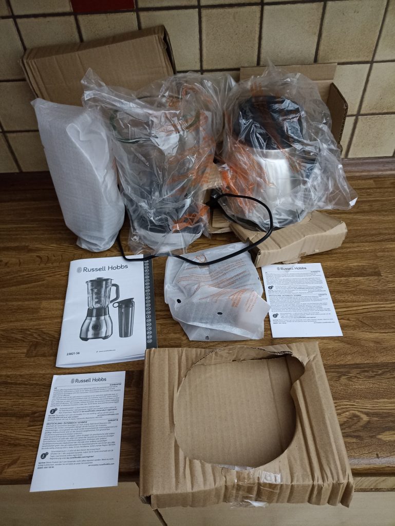Russell Hobbs 2-in-1 Standmixer, Lieferumfang mit Innenverpackung