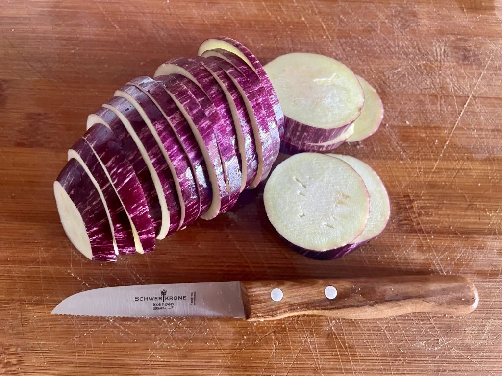 SCHWERTKRONE 1091 Küchenmesser geschnittene Aubergine