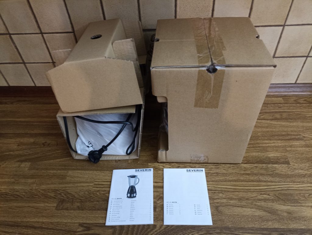 Severin SM 3718 Standmixer, Lieferumfang mit Innenverpackung