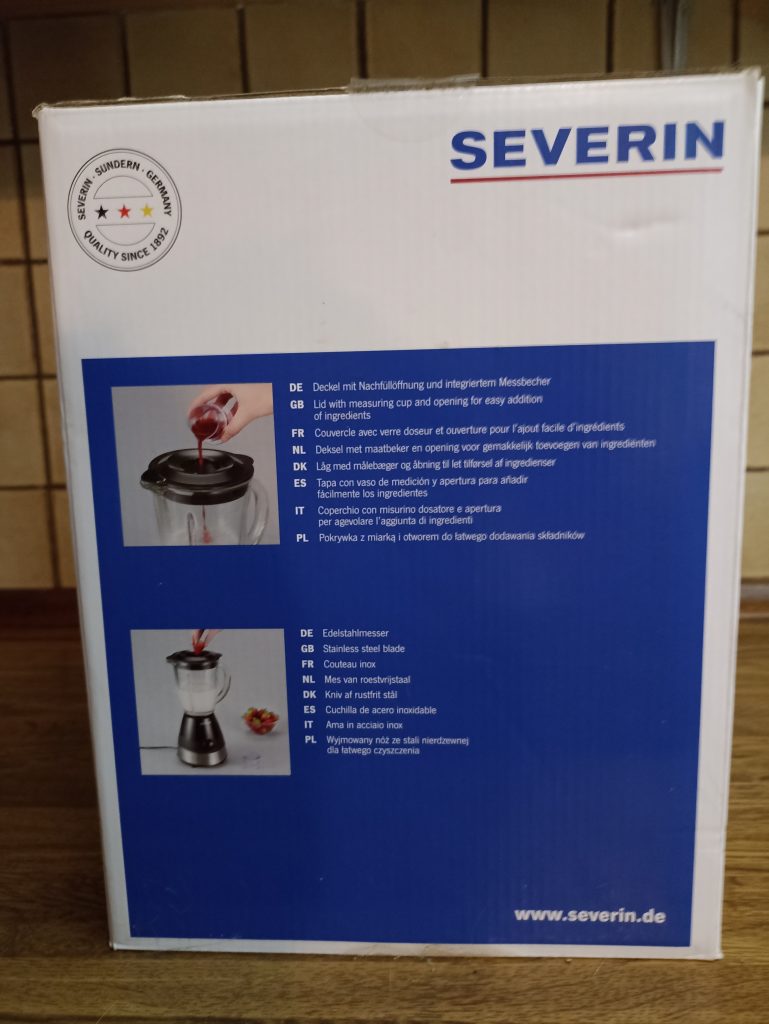 Severin SM 3718 Standmixer, Verpackung Seitenansicht