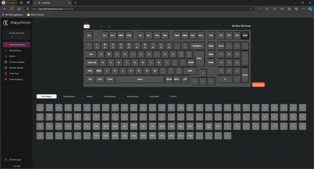 Software der Keychron Q5 MAX Tastatur (2)