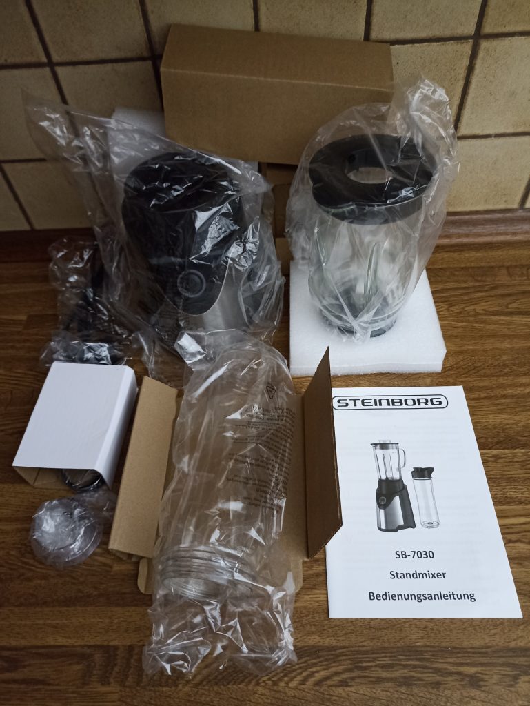 Steinborg SB-7030 Standmixer, Lieferumfang mit Innenverpackung