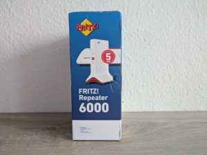 Verpackung des AVM FRITZ!Repeater 6000 WLAN-Repeaters von Links
