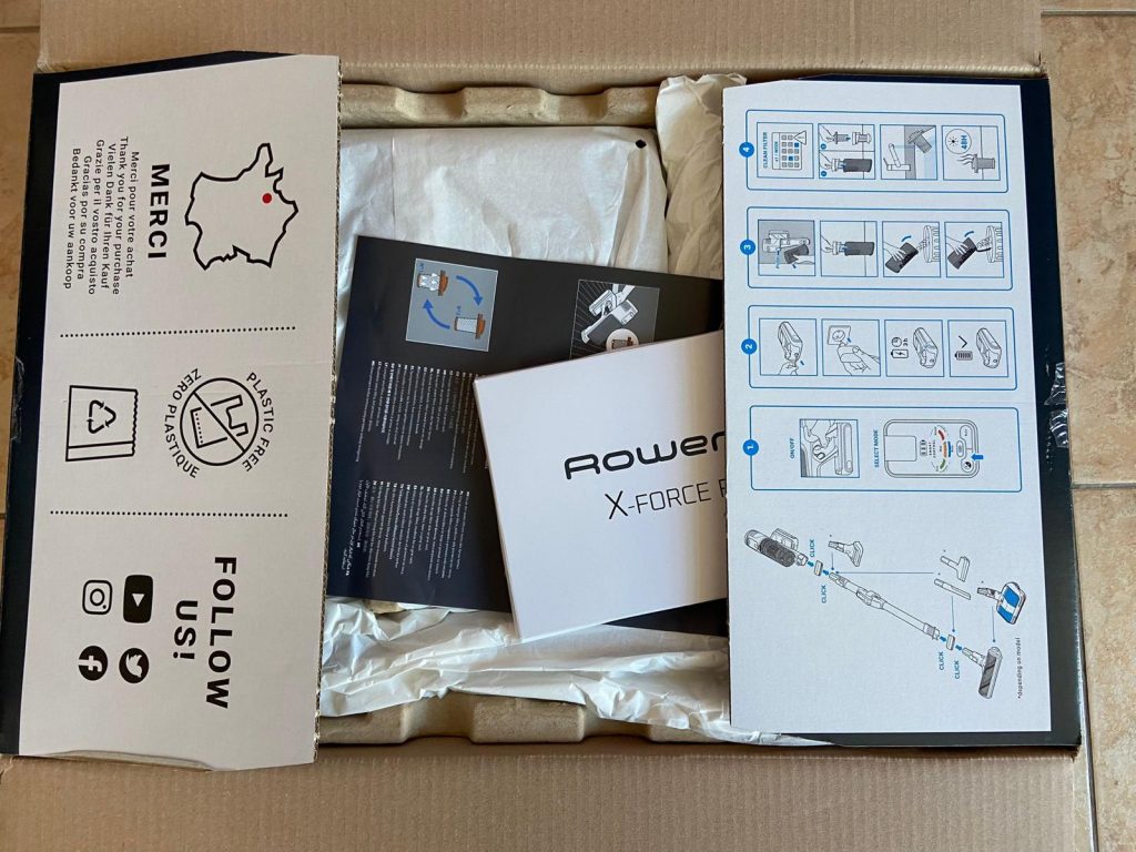Verpackung des Rowenta X-Force Flex 14.60 Aqua Saugwischers geöffnet (3)