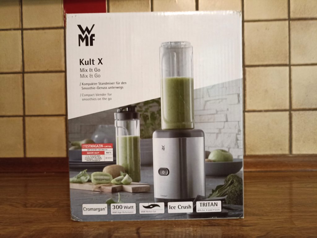 WMF Kult X Mix & Go Smoothie Mini Standmixer, Verpackung Vorderseite