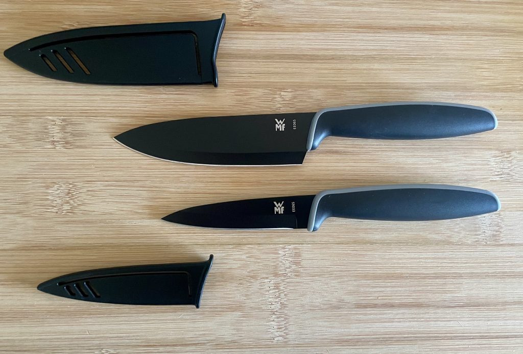 WMF Touch Küchenmesser-Set ausgepackt mit Zubehör
