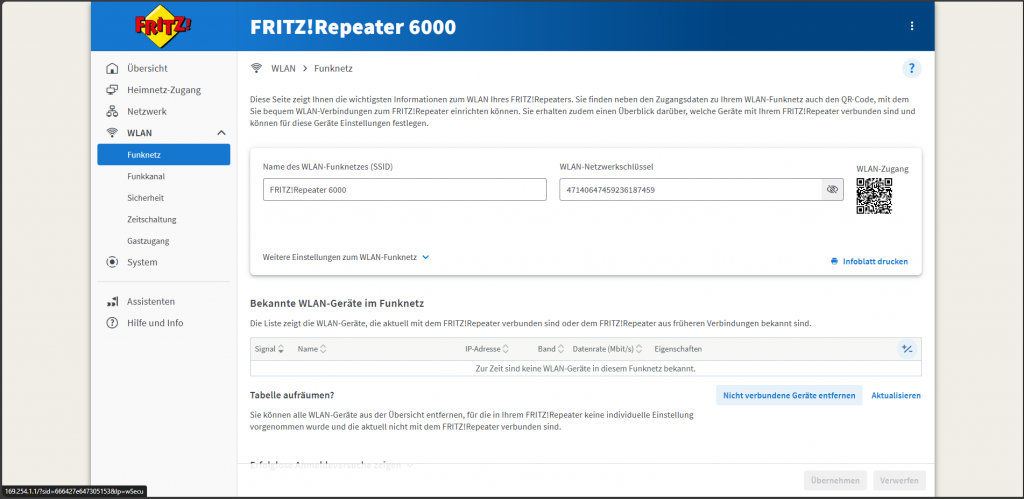 Webinterface des AVM FRITZ!Repeater 6000 WLAN-Repeaters (6)