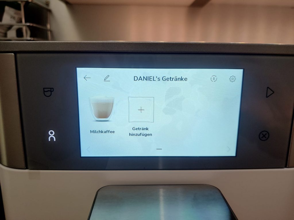 KitchenAid KF8 Kaffeevollautomat Benutzerprofil