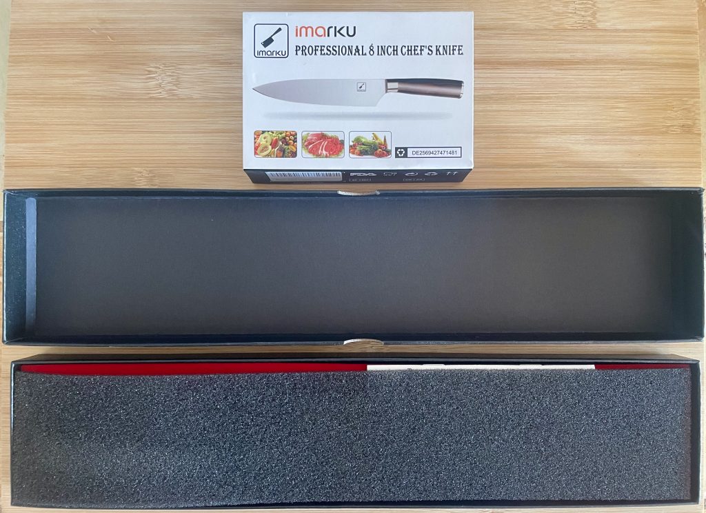 imarku Küchenmesser in der geöffneten Geschenkverpackung