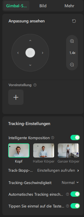 Insta360 Link 2 Webcam Screenshot