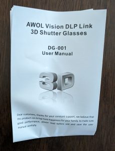 AWOL Vision LTV-3500 Pro Beamer 3D-Brillen Anleitung