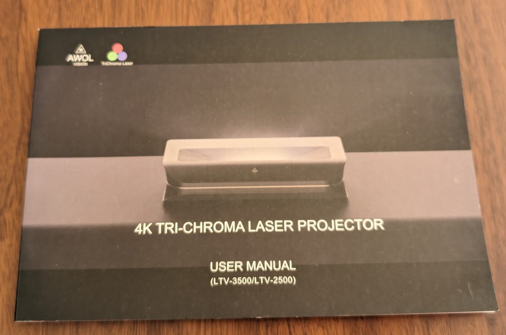 AWOL Vision LTV-3500 Pro Beamer Anleitung