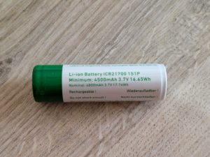 Akku der Ledlenser P9R Core LEP Taschenlampe