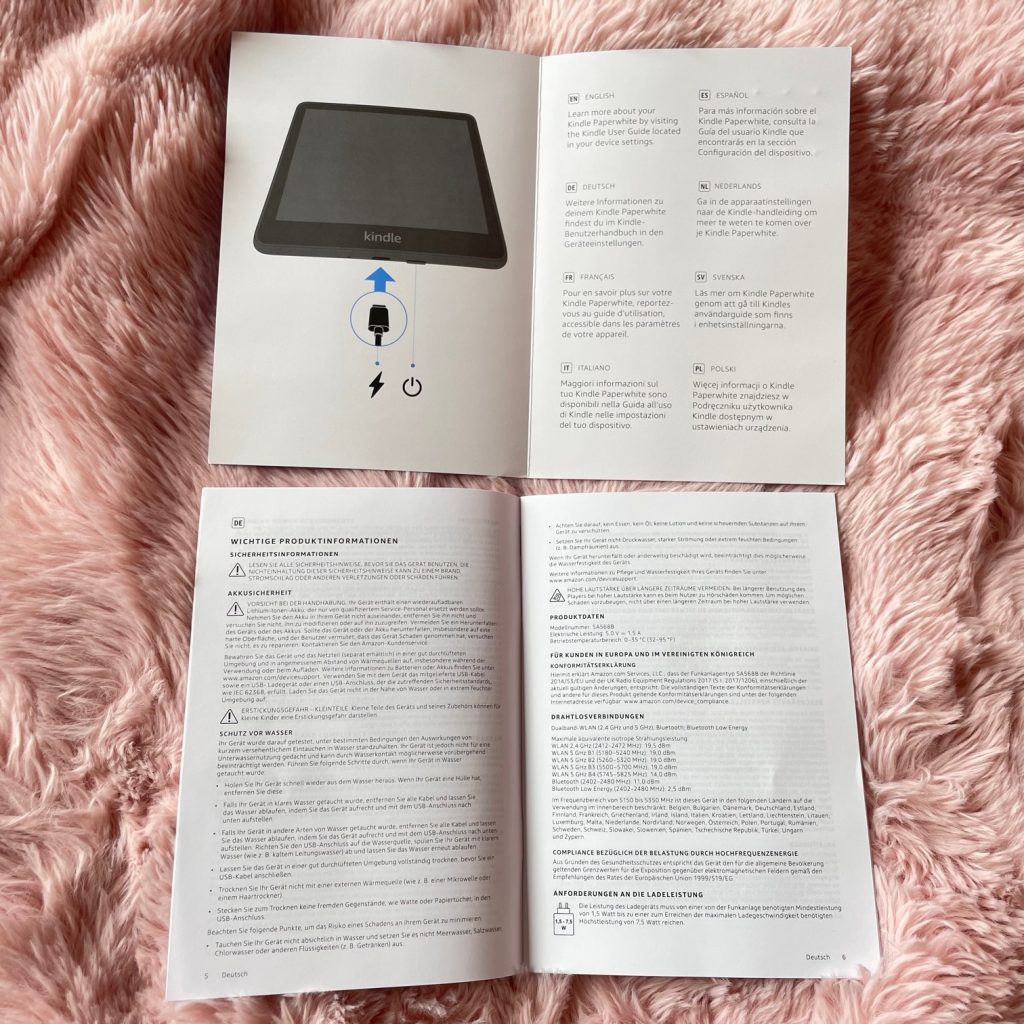 Amazon Kindle Paperwhite eBook-Reader Anleitungen