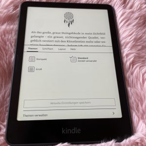 Amazon Kindle Paperwhite eBook-Reader Bucheinstellungen