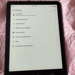 Amazon Kindle Paperwhite eBook-Reader Einstellungen