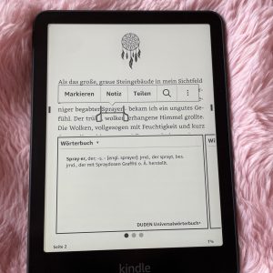 Amazon Kindle Paperwhite eBook-Reader Wörterbuch