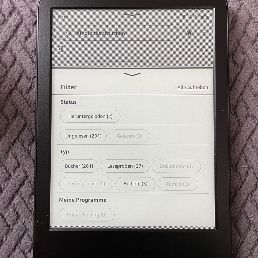 Amazon Kindle eBook-Reader Bibliothek