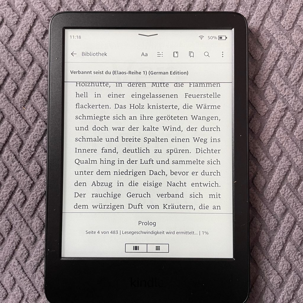 Amazon Kindle eBook-Reader Menü