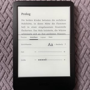 Amazon Kindle eBook-Reader Shrifteinstellung