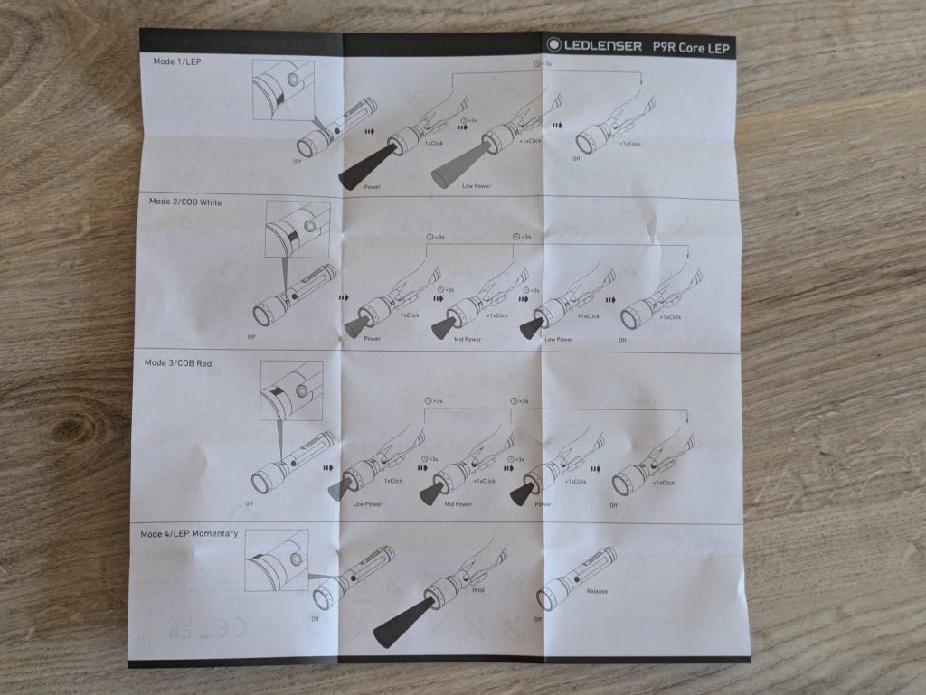 Anleitung der Ledlenser P9R Core LEP Taschenlampe (3)