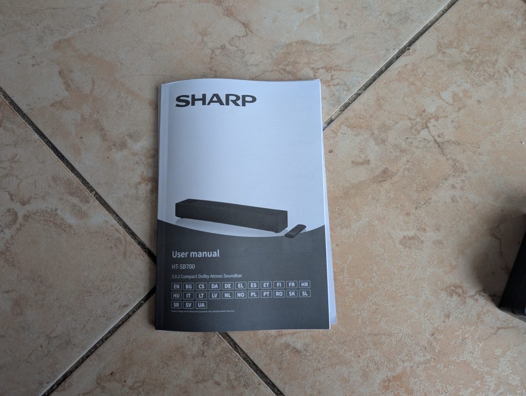 Anleitung der SHARP HT SB700 Soundbar