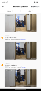 App, Galerie der Litokam LF P1t Überwachungskamera