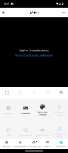 App, Privatsspährenmodus der Litokam LF P1t Überwachungskamera
