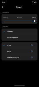 App, Sireneneinstellungen der Tapo C200 Überwachungskamera